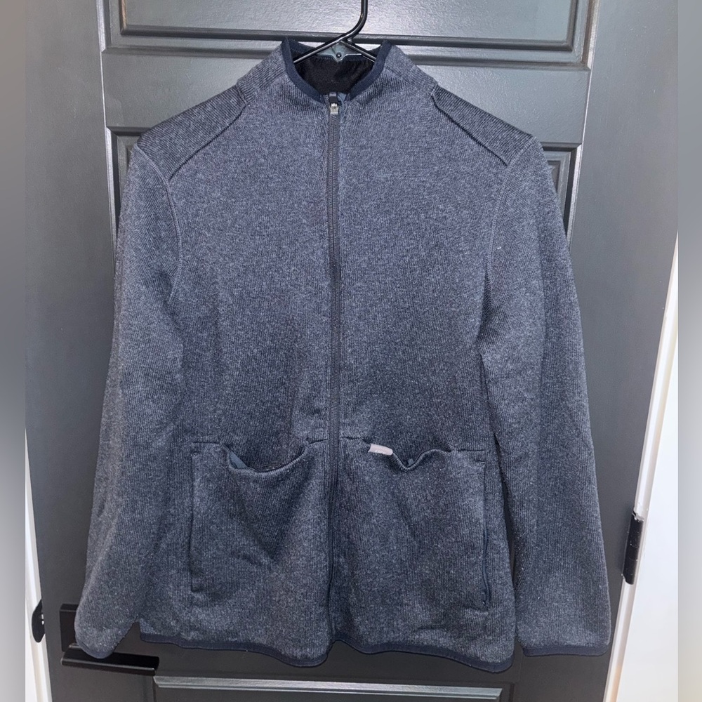 FIGS Dark Harbor Sweater Knit on shift jacket